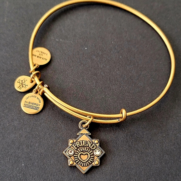Alex And Ani Friend bangle bracelet with Swarovski crystals. Bundle lot Bangles - Picture 7 of 7